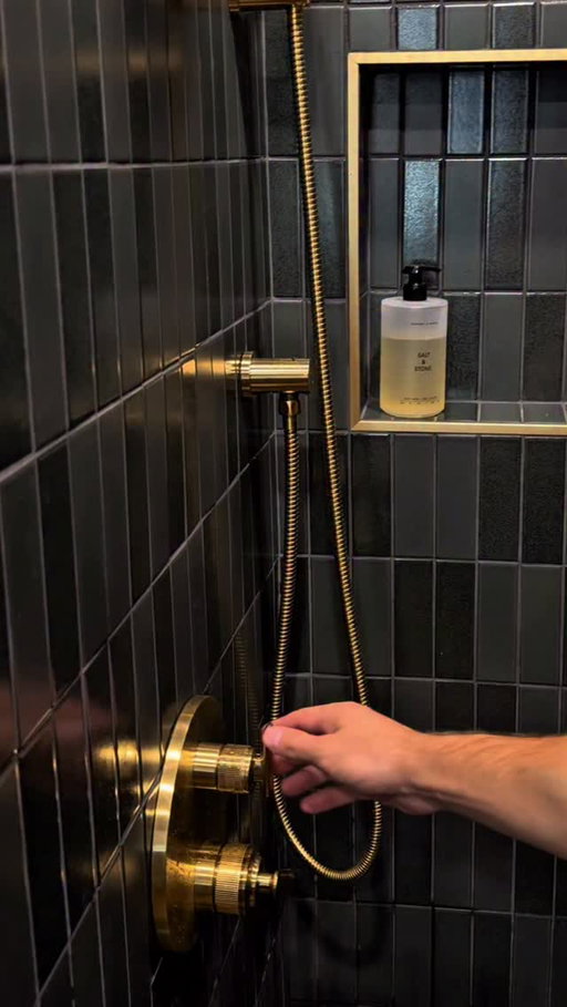 new favourite space to get ready in @grohe.us @inax.us @bascoshowerdoors