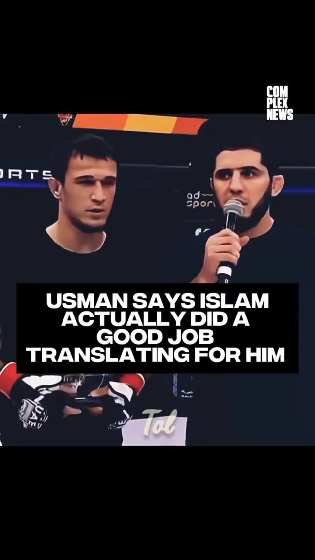 The legendary moment after Usman Nurmagomedov won where Khabib had Islam Makhachev translate for Usman. It didn’t go exactly as planned. Usman laughs about it now 😅