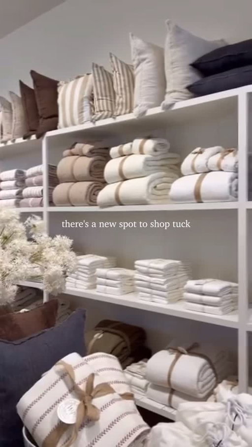 @tuckbedding has a new home at @willsandprior. Pop in to see (and feel) The Crisp Collection and The Towel Collection IRL. And this is just the beginning — more is arriving soon! Hint: ☁️