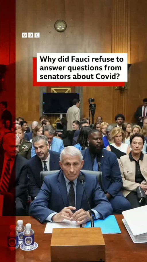 Former top US health official Anthony Fauci has refused to answer questions at a tense US Senate hearing on Covid-19, saying he feared Republicans would try to use his testimony to prosecute him for perjury.
 
He invoked the Fifth Amendment to the US Constitution, which says nobody can be "compelled in any criminal case to be a witness against himself".
 
Tap the link in @BBCNews’s bio to learn more.
 
#BBCNews
