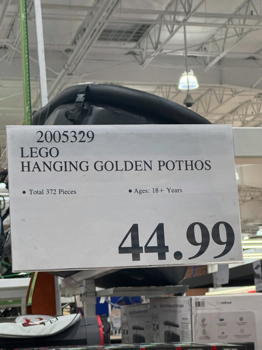 🌿 NEW at Costco! 🌿

The LEGO Hanging Golden Pothos has arrived in stores! 🪴✨ Build your own low-maintenance plant that stays green year-round—no watering required! Perfect for your home, office, or as a gift for the LEGO and plant lover in your life.

📍seen in Issaquah, WA.

#CostcoFinds #CostcoDeals #LEGO #LEGOBotanicalCollection  #CostcoForEverything