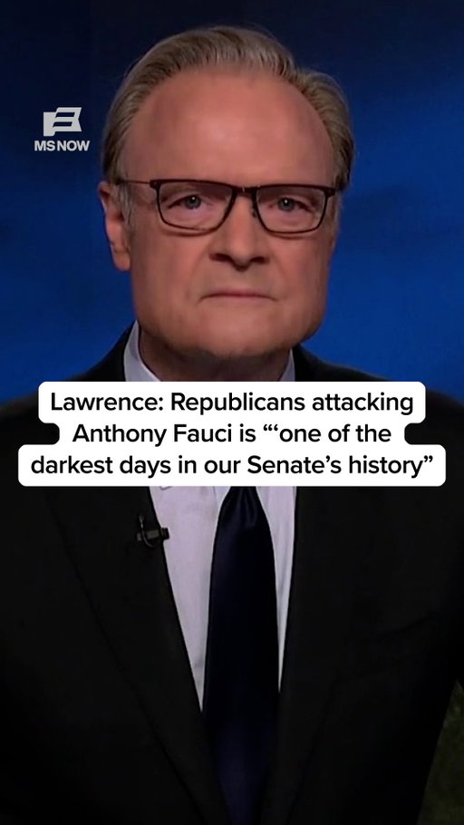Lawrence: Republicans attacking Anthony Fauci is 'one of the darkest days in our Senate's history’ • Senate Homeland Security Chair Rand Paul turned his hearing room into “the most disgraceful kangaroo court” the Senate has ever seen, MS NOW’s @lawrence_odonnell argues, after Dr. Anthony Fauci invoked his Fifth Amendment right and declined to answer questions he had already addressed in numerous appearances before Congress. Lawrence says, “All of us owe our gratitude to Anthony Fauci,” but Dr. Fauci “owes nothing to Republicans in the United States Senate.”