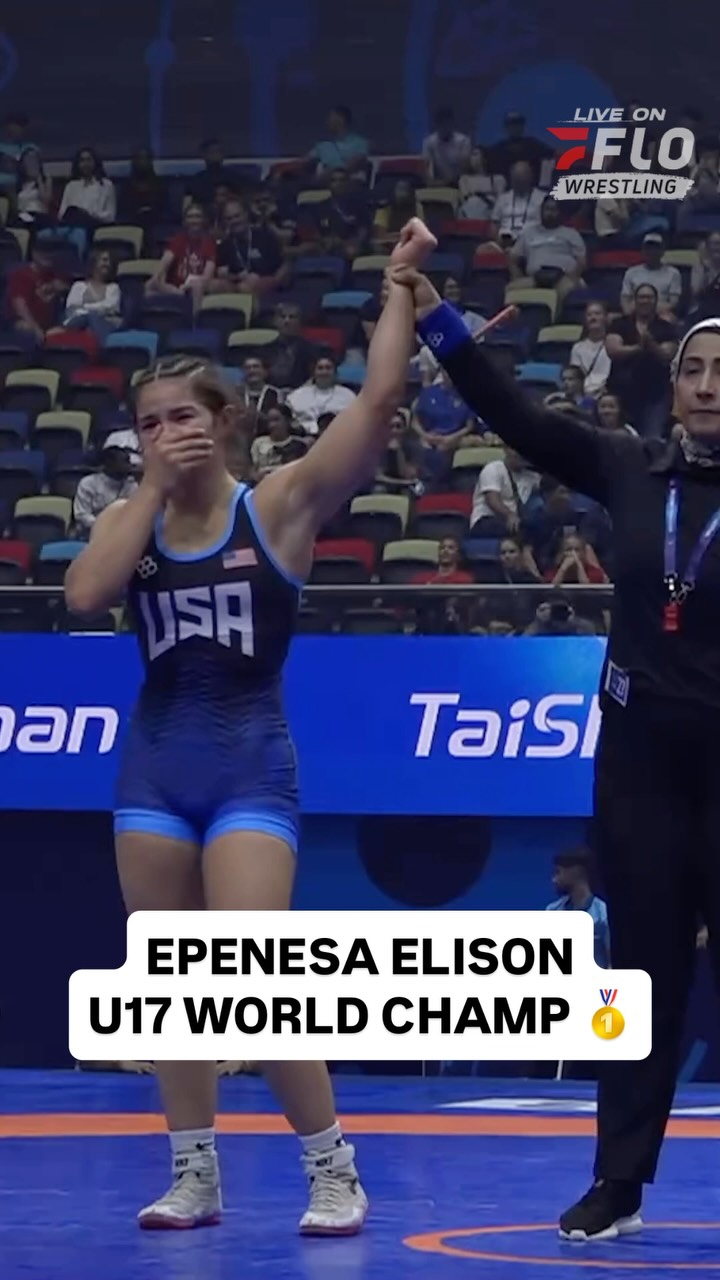Epenesa Elison is a 2026 U17 WORLD CHAMPION with a FALL in the finals!🥇🇺🇸