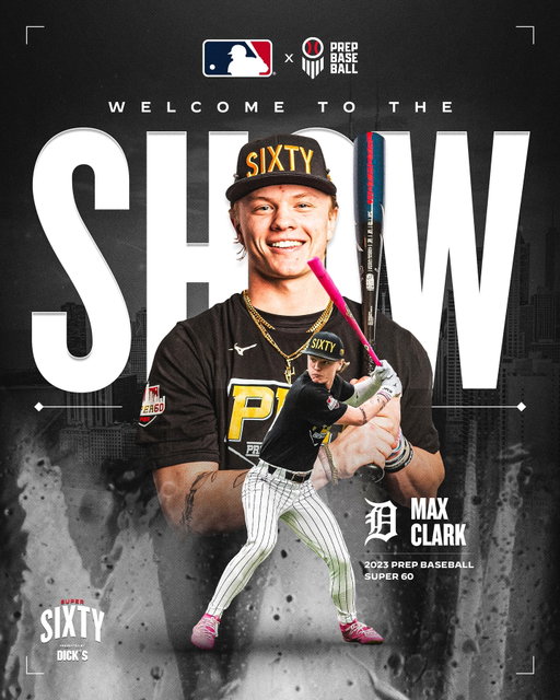 From #Super60 to the Show 📈

Congratulations to 2023 #Super60 participant and 2023 Prep Baseball Player of the Year Max Clark on getting the 𝘾𝘼𝙇𝙇 𝙏𝙊 𝙏𝙃𝙀 𝙎𝙃𝙊𝙒 📞👏