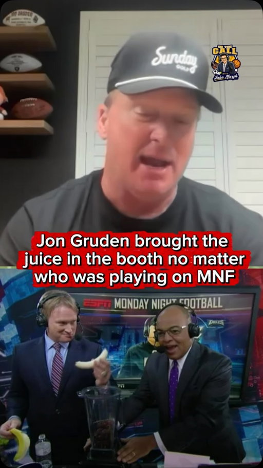 It didn’t matter who was playing on Monday Night Football. 

Jon Gruden brought the juice every single time.