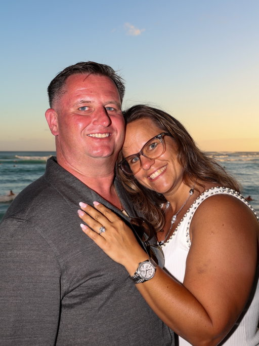 We’re sending you loads of love, laughter and amazing adventures as you embark on your next chapter together! From all of us at J.Vair.

Christy’s engagement ring is a stunning custom-designed 5.45 ct natural oval diamond. 🤍✨