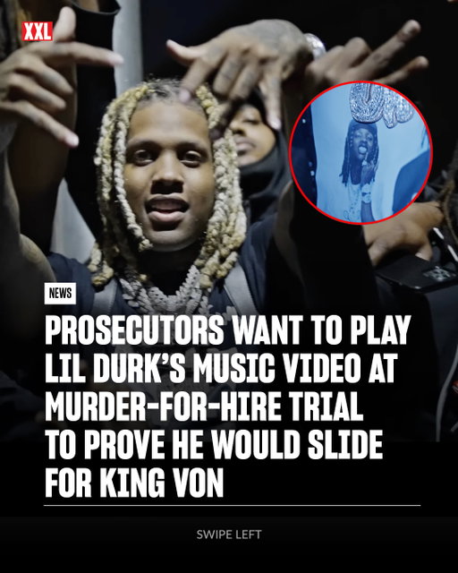 Prosecutors want to play a Lil Durk music video at his murder-for-hire trial to prove he would slide for King Von.

On Monday (July 27), the government filed a motion asking the judge to allow them to present audio and the music video for the 2021 song "Pissed Me Off" as evidence in Durk's trial next month. The Feds say the song and video show proof of Durk's willingness to retaliate for the death of his protege.

The video's admission will "demonstrate to the jury defendant’s message following D.B.’s death: that defendant did, in fact, intend to 'slide for Von,' and others should do the same. Such evidence is direct evidence of defendant’s involvement in the criminal conspiracy and otherwise inextricably intertwined with the charges in this case," the filing reads.

"I lost bro, I can't be happy 'til we creep up on the score," Durk raps on the song. "I got killers that I love and they don't rap/I got rappers that I love and they gon' splat."

The defense has previously pushed back on the admission of song lyrics into the trial. A judge is expected to hear arguments for the motion on Aug. 13.

After successfully getting the judge to remove additional racketeering charges earlier this month, Durk's murder-for-hire trial is scheduled to begin on Aug. 20. He is accused of paying five men to kill Quando Rondo in August of 2022, resulting in the death of Quando's cousin, Saviay’a "Lul Pab" Robinson.