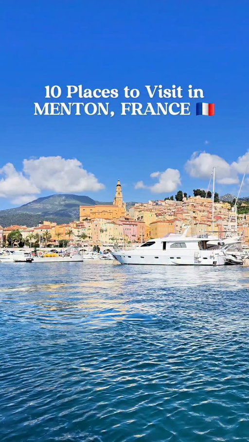 🍋✨ 10 PLACES TO VISIT in Menton, France ✨🍋

This hidden gem on the French Riviera is pure magic! 🇫🇷💙

1️⃣ Climb Les Rampes Saint-Michel for breathtaking views 🏔️
2️⃣ Stroll along the picturesque Harbour Wall 🌊
3️⃣ Shop fresh produce at Le Marché des Halles 🥖🍅
4️⃣ Get lost in charming Menton Old Town 🏘️
5️⃣ Walk the sunny Promenade du Soleil ☀️
6️⃣ Sip fresh lemonade at Au Pays du Citron 🍋🥤
7️⃣ Visit the stunning Basilique Saint-Michel ⛪
8️⃣ Catch sunset at Cemetery & Bd. du Garavan viewpoints 🌅
9️⃣ Explore exotic plants at Jardin Botanique Val-Rahmeh 🌿🌺
🔟 Discover art at Musée Jean Cocteau - Le Bastion 🎨

Menton = lemon capital meets Mediterranean paradise! 🍋🏖️

Have you been to this colorful coastal town? Drop your fave spot below! 👇

#Menton #FrenchRiviera #CotedAzur