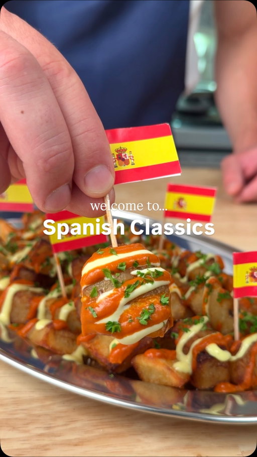 Welcome to… SPANISH CLASSICS 🇪🇸🥘🍅

In this series, I’ll be sharing my take on some of Spain’s most famous dishes. 

From paella to patatas bravas, you’ll have all the dishes you need to host your next Spanish-themed dinner party. 

With each episode, I’ll be sharing a full detailed recipe, so you’re not going to want to miss out!

Be sure to drop a follow - the first episode is out tomorrow ✌️

#spain #tapas #spanishfood #homecooking #recipe