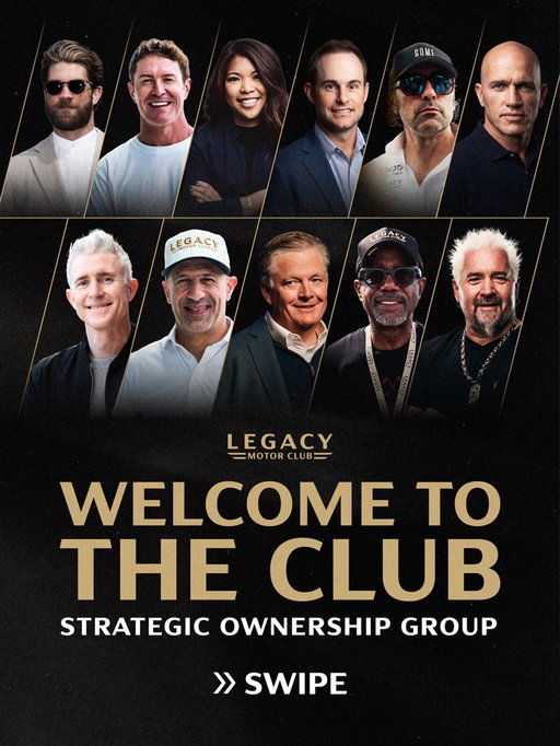 We’re proud to welcome the Strategic Ownership Group to THE CLUB!
 
Built to compete. Built to connect. LEGACY MOTOR CLUB is building a motorsports organization that wins on track and resonates far beyond it.