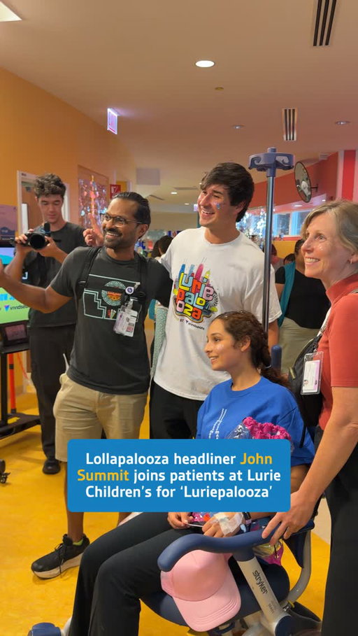 Globally recognized DJ and producer John Summit (known for his signature dancefloor energy 🕺) stopped by LURIEPALOOZA in the Panda Cares Center of Hope yesterday ahead of his headline performance at Lollapalooza tonight! 🎊

Luriepalooza, sponsored by @vividseats, is an annual event for inpatient teens at Lurie Children’s inspired by the beloved Chicago summer music festival, Lollapalooza. Brought to life by Lurie Children’s activity coordinators, the afternoon was filled with colorful and fun activities and swag like custom hat and tie-dye stations, festival glam provided by @dyson and @merakiroomchicago, a tarot card reader from @brightlighteventsentertainment and this year, the surprise visit from John who was born and raised in the Chicago suburbs but now lives his dream all across the world.

Kicking off his Lolla weekend (and birthday 🎈) he joined the festival fun by tie-dying his very own Luriepalooza tee, connecting with patients and families, and hosting a festival-related trivia show on our in-house interactive television channel, Skylight TV.

Thanks for the day to remember, Vivid Seats and John! We’ll be rooting for you tonight when you take the big stage. 💙

#JohnSummit #Lollapalooza #Lolla #LurieChildrens #Luriepalooza