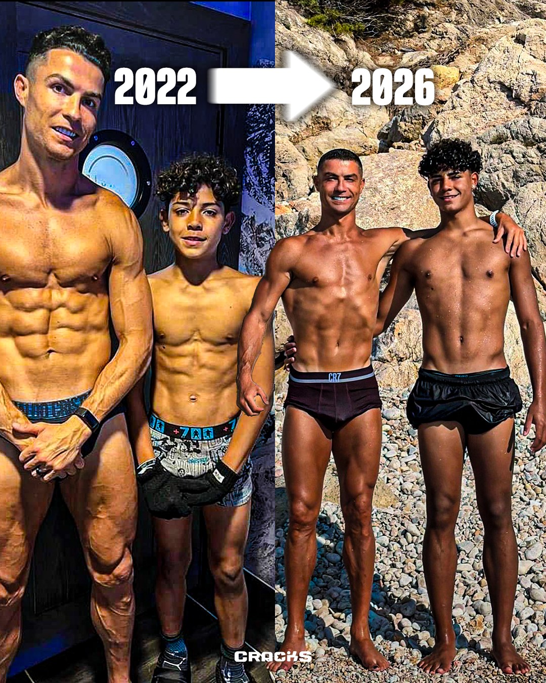 🤯🇵🇹 ¡CÓMO HA CRECIDO CRISTIANO JR.!

La diferencia entre 2022 y 2026 es impresionante. 👀 Con apenas 16 años, Cristiano Jr. ya alcanzó la misma estatura que Cristiano Ronaldo, reflejando el enorme cambio físico que ha tenido en los últimos años. ✨