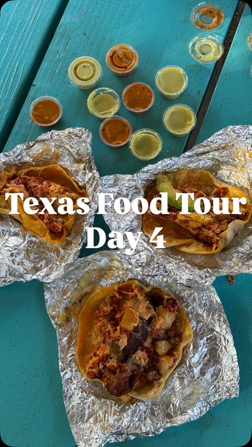 Texas Food Tour: Day 4

Breakfast tacos, small-town Texas BBQ, and a modern Mexican dinner.

📍 @veracruztacos 
📍 @desnudocoffee 
📍 @millerssmokehouse 
📍 @elcarloselegante 

#foodvlog #foodtour #texasbbq #dallasfoodie #texasfood
