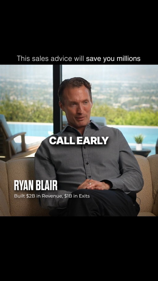 Ryan Blair learned one of the most painful sales lessons early in his career: know when to stop talking.

He was about 20 when a client said, “You got the deal.” Instead of wrapping up, Ryan kept selling, explaining, and trying to build even more rapport.

The deal still closed, but afterward someone pulled him aside: “You talked past the close.”

That stuck with him.

In sales, once they say yes, don’t turn a win back into a question.

Sometimes the best sales move is simply… stop talking.

Follow for more sales, business, and entrepreneurship lessons.