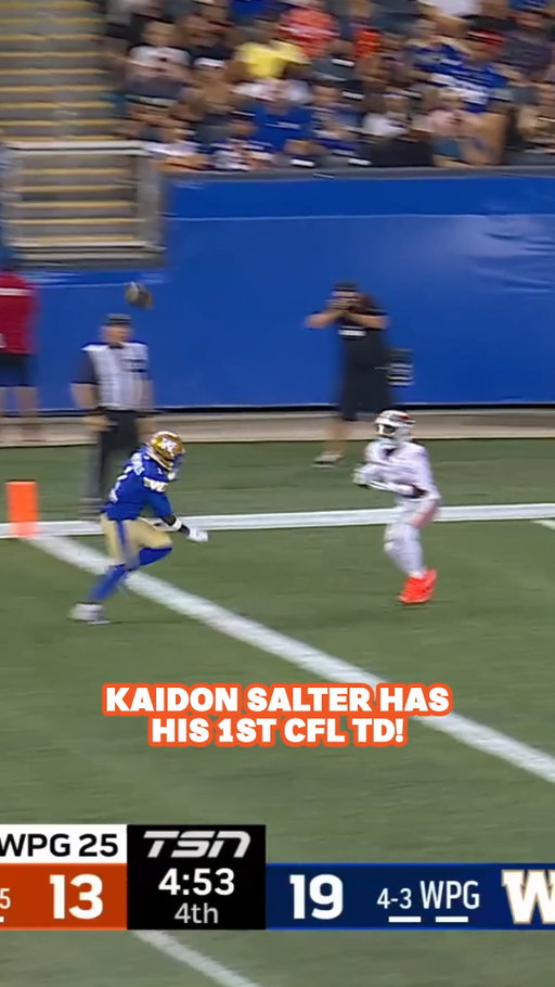 KAIDON SALTER THROWS HIS FIRST CFL TOUCHDOWN 💥

Kaidon Salter connects with Jermaine Jackson to give the Lions the lead

🗓️: Lions vs. Bombers LIVE NOW
📺: TSN, RDS and CFL+

#CFLGameDay