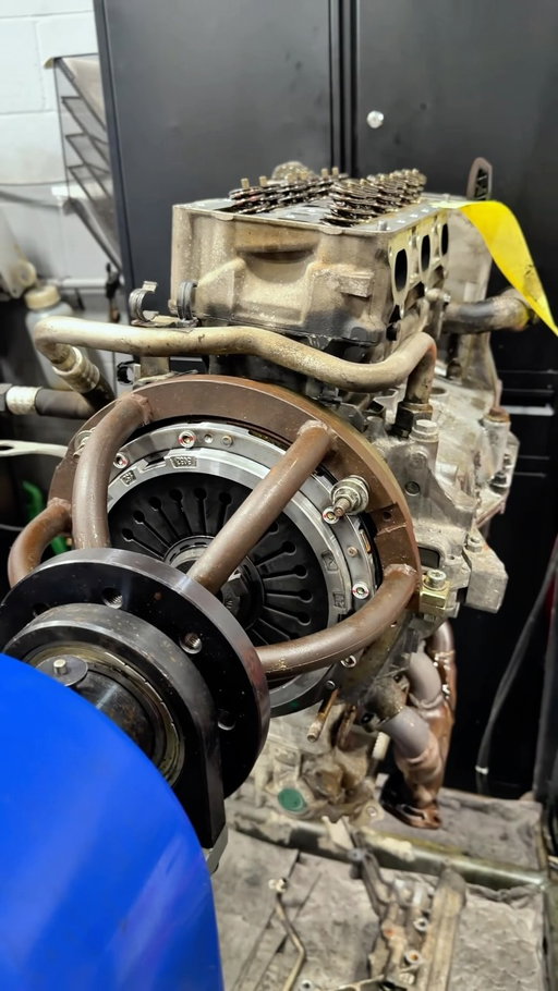 The heart of our 2003 Porsche 911 Turbo X50 is officially on the rotisserie.

With full access from every angle, our technicians can inspect the engine closely, identify what needs attention, and continue preserving this Katrina-survivor the right way.

#PorscheChallenge26 #TomWoodPorsche #996Turbo #PorscheX50 #PorscheRestoration
