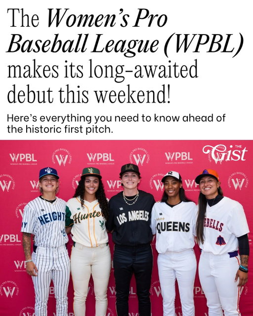Women have always had a place on the diamond, and now they finally have a league of their own. 🥹⁣
⁣
The WPBL makes its long-awaited debut in front of a sold out crowd tomorrow at 6 p.m. ET, airing on ESPN Select in the U.S. and on YouTube for those outside the States. ⚾ ⁣
⁣
Keep up with the inaugural season by subscribing to our free, 4x-weekly sports newsletter over at the link in bio. 💌⁣
⁣
#womenssports #baseball #wpbl