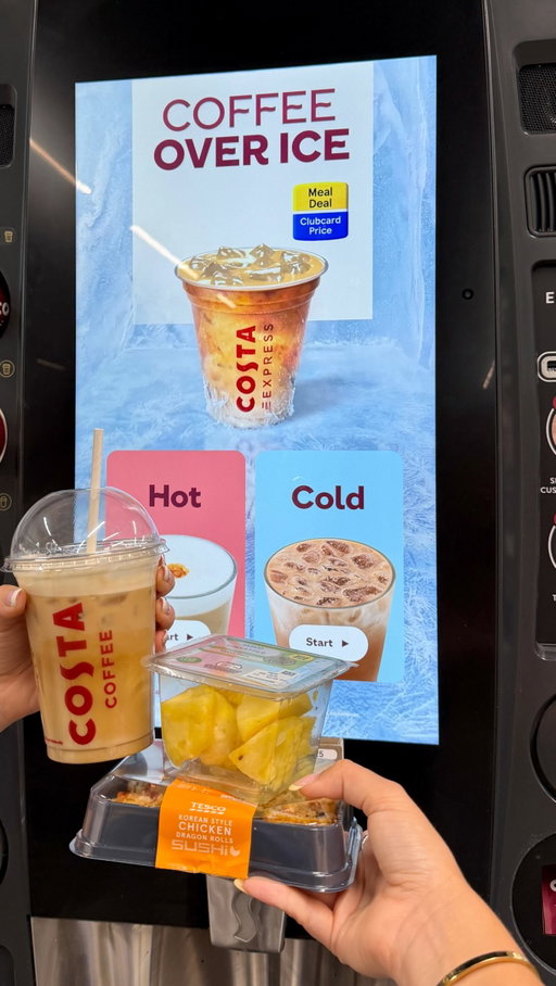 Your Meal Deal just got cooler 🧊
 
Did you know, you can get a regular Costa Express Iced Coffee as part of your Tesco meal deal at participating Tesco stores.

Head to the Store Locator in your Costa Club app to find your closest Costa Express machine serving iced drinks.