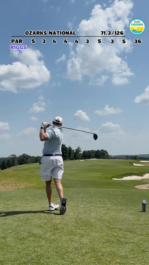 9 holes, a bison dog and some @drinksuncruiser at Ozarks National with @RiggsBarstool