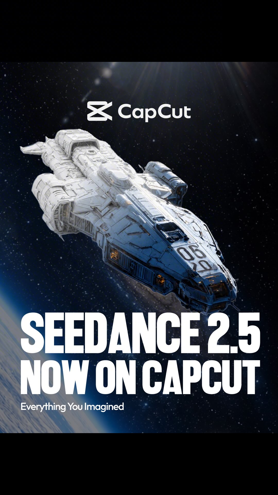 CapCut is bringing Dreamina Seedance 2.5 to creators, taking video creation to the next level. Now available across Asia, the Middle East, Africa, Europe, and South America.

✨ Create from scratch
Turn your ideas into videos with CapCut, giving you unprecedented creative controls with 30 second-long generation, interactive editing, and up to 50 reference materials.
Available in:
• App: AI Lab, AI Generator, AI Video
• Web: Video Studio
• Desktop: AI Video

🎬 Transform your videos
Reimagine your videos with AI-powered generation through infinite scene extension, frame-precise editing, and visual transformation.
Available in:
• App and Desktop: AI Extend, AI Edit, Edit Pilot

Create more for less. Get up to 60% off CapCut subscriptions for a limited time.

#capcut #capcutseedance25