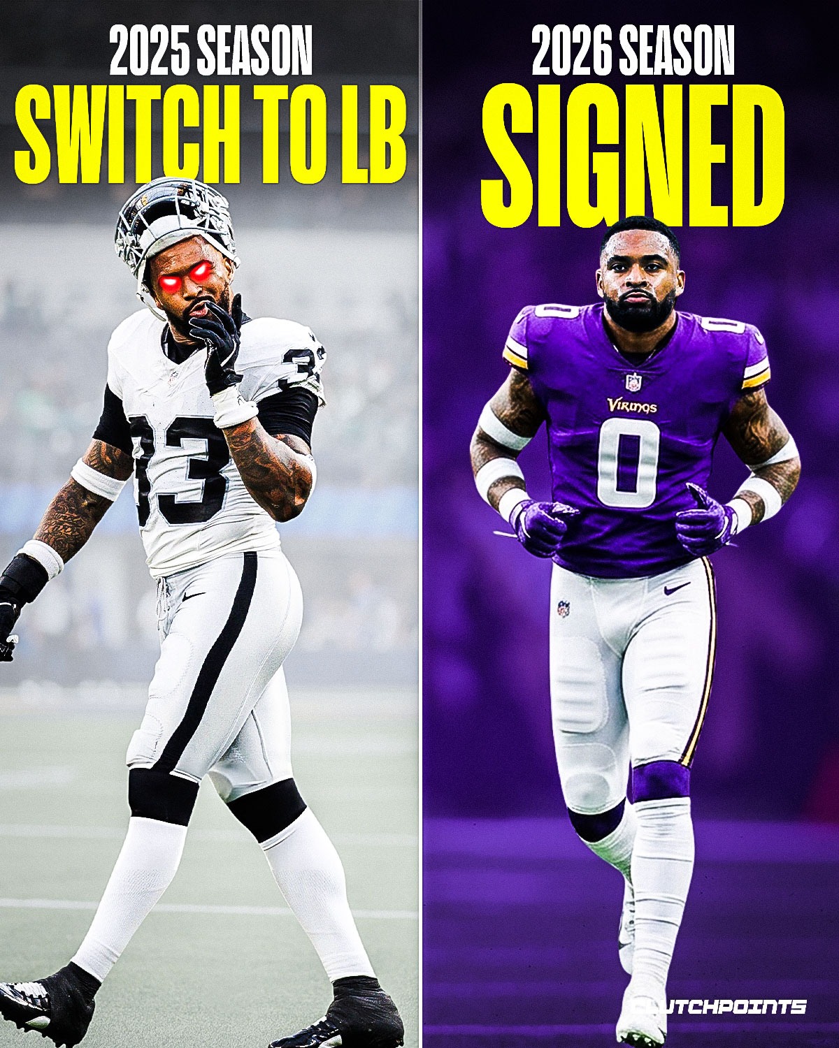 Jamal Adams is heading to Minnesota. 

The three-time Pro Bowler is signing with the Vikings ahead of training camp, adding a physical, experienced weapon to Brian Flores’ defensive front. 

After transitioning from safety to linebacker with the Las Vegas Raiders last season, Adams proved he could adapt to a new role on the field.

He made 45 tackles, 5 tackles for loss, and 1 sack while playing in all 17 games. 

So, where will he mainly play in Minnesota: Safety or Linebacker? 

Expect him to mainly operate out of the linebacker room. 

His size, downhill tackling, and run-stopping ability make him a natural fit as a rotational box linebacker and sub-package defender. 

Flores runs one of the most creative, position-flexible defenses in the NFL. 

He thrives on using hybrid players who can stack the box, rush the passer, and cover tight ends in dime and nickel packages. 

How do you think Brian Flores should deploy Jamal Adams in this defense, and do you like the move for Minnesota?