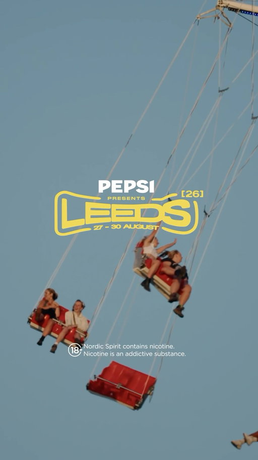 Don’t have bank holiday weekend plans? We’ve got you sorted 

Join @nordicspirit_uk at Pepsi MAX presents Leeds Festival 2026 for a chance to WIN 2 x weekend camping tickets, a pre-pitched tent AND £100 to spend on-site* You’re not going to want to miss it 🔥

To enter make sure to:
Follow @nordicspirit_uk 
Like this post
Tag your best pal you’ll be bringing along

Main T&Cs:
Prize draw is only open to existing tobacco or nicotine users aged 18+ who are residents of Great Britain
Prize draw closes: 23:59 on Friday 7th August 2026. Winners will be contacted via DM on Tuesday 11th August at 14:00.
*To view the full T&Cs, click the link in our bio.
#AD

18+ Contains Nicotine. Nicotine is an addictive substance.

@pepsiuk
