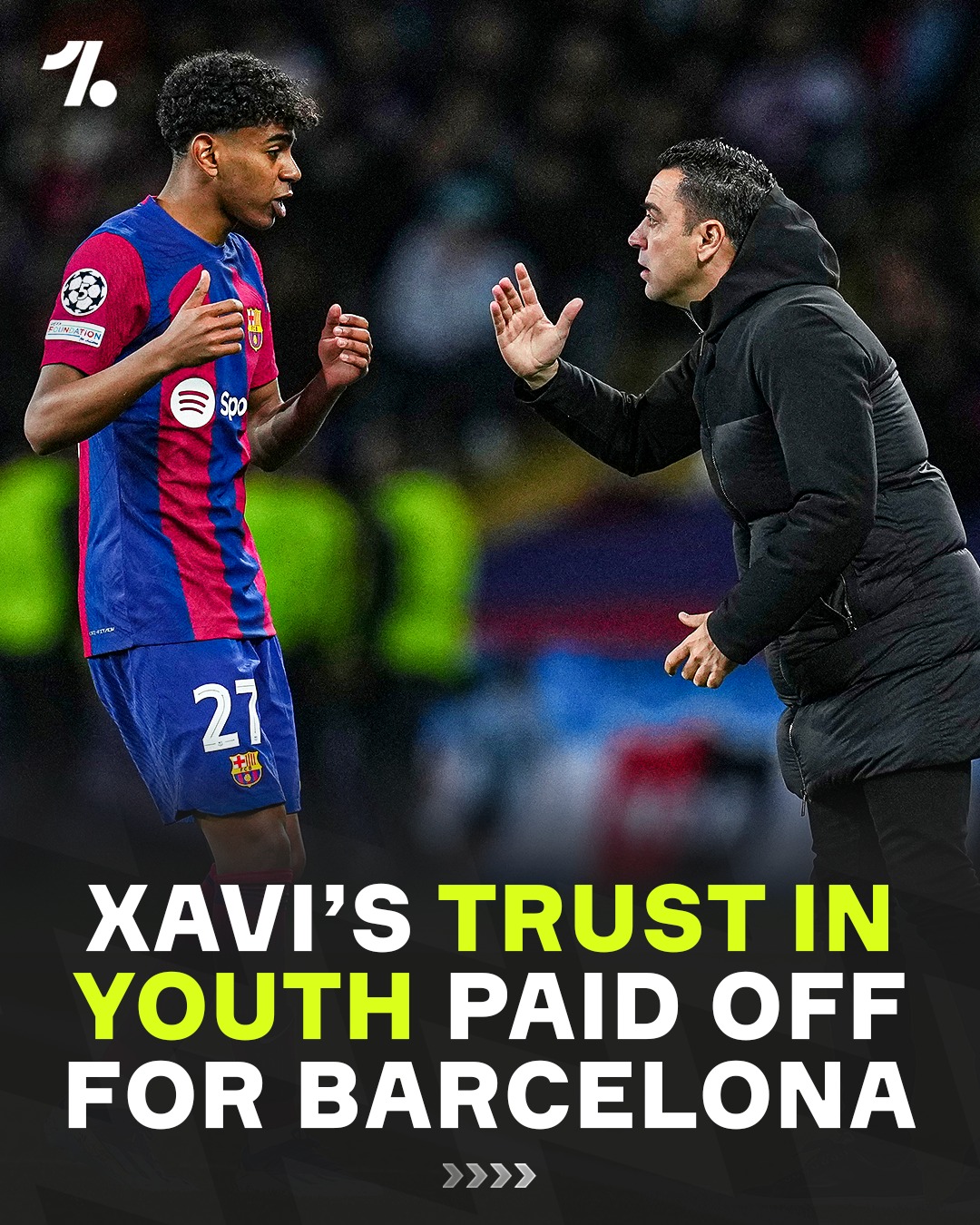 Barcelona are still reaping the rewards from the trust Xavi placed in youth while with the club...😳👏 

During his three years as manager, he gave debuts to 15 La Masia graduates, with the likes of Lamine Yamal going on to gain a staggering amount of experience despite still being so young 💫📈

This is his legacy and it's already helping Barça win more titles, and has arguably also played a key role in helping Spain conquer the world 😮‍💨