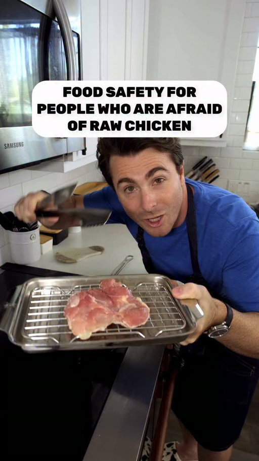 Answering @colepitsworld so he is no longer afraid of raw chicken. Send this to someone who is afraid of cooking chicken at home...

There's nothing wrong with using two tongs OR washing your raw chicken tongs either, it's just a little unnecessary once you know the science.