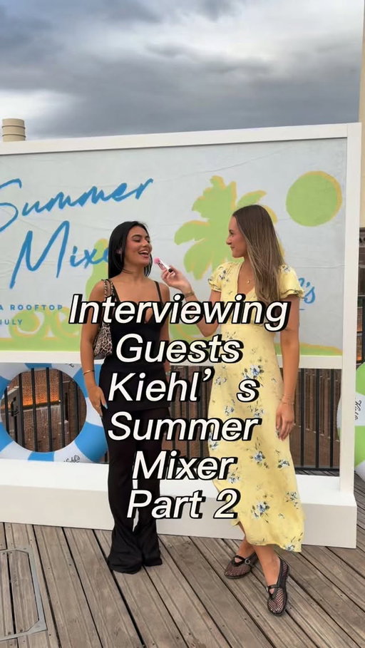 PART 2 | Join us to interview more amazing guests at our fabulous Summer Mixer event! 🥑✨🎤#kiehls #skincare #interview #summerparty