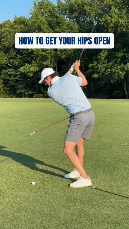 This is one of my favorite drills if you like to stall out your hips/push your hips forward on the downswing. 

If you can get the sticks to line up at impact this will force you to keep the pelvis back while rotating. To move freely you need a polo that moves with you, be sure to check out @stitchgolf.
.
#golf #golftips #golfswing