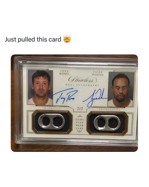 This card is insane 😂😂

The biggest recent issue involving Tony Romo is his arrest on suspicion of operating while intoxicated (OWI) in Wisconsin.

According to authorities, Romo was pulled over on July 23 near Milwaukee after deputies observed unsafe driving. Officers said he performed poorly on field sobriety tests, was taken into custody, and later released that night. Police also reported finding an open container of alcohol in his vehicle. Romo has been cited for first-offense OWI, an open-container violation, and an unsafe-passing violation. Under Wisconsin law, a first-offense OWI is generally a civil offense rather than a criminal one, though it can still result in fines and license-related penalties. He is scheduled to appear in court on September 21. 

The situation has also affected his broadcasting career. CBS Sports has placed Romo on leave from his role as the network’s lead NFL analyst while the matter is pending. Reports indicate that J.J. Watt is expected to fill in alongside Jim Nantz for the time being, although CBS has not announced a permanent change.