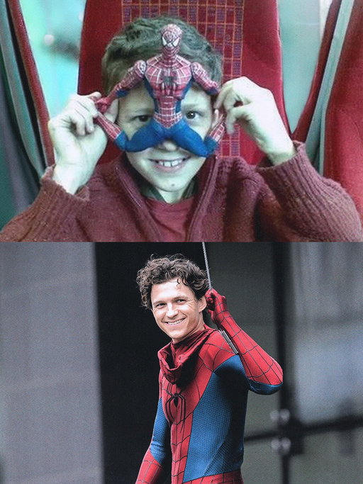 THE ORDINARY KID WHO BECAME SPIDER-MAN🕸️🕷️ྀི

Tom Holland’s story starts in Kingston upon Thames, long before he ever put on the Spider-Man suit. After beginning hip-hop dance classes as a child, he was discovered and eventually cast in the stage production of Billy Elliot the Musical.

In 2015, Marvel selected Holland to become the next Peter Parker. He made his debut in Captain America: Civil War before leading Spider-Man: Homecoming. Bringing a younger and more physically dynamic version of the character into the Marvel Cinematic Universe. 

Years earlier, Holland was photographed as a child holding a Spider-Man figure. Simply another young fan fascinated by the superhero. He would eventually grow up to become the character himself. A fitting full circle moment.