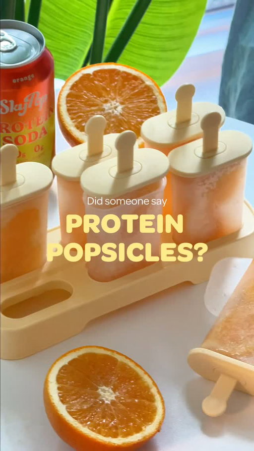 Summer called. It wants protein popsicles 🍊☁️✨⁠
Pick your favorite fruit, pair it with your favorite SkyPop flavor, and let the freezer do the rest.