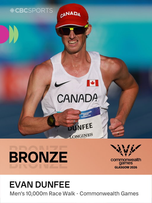 Canadian Evan Dunfee perseveres to bronze in the men’s 10,000m race walk🥉

Dunfee had strained his hamstring a couple of weeks ago, but that didn’t stop him from making the podium at #Glasgow2026