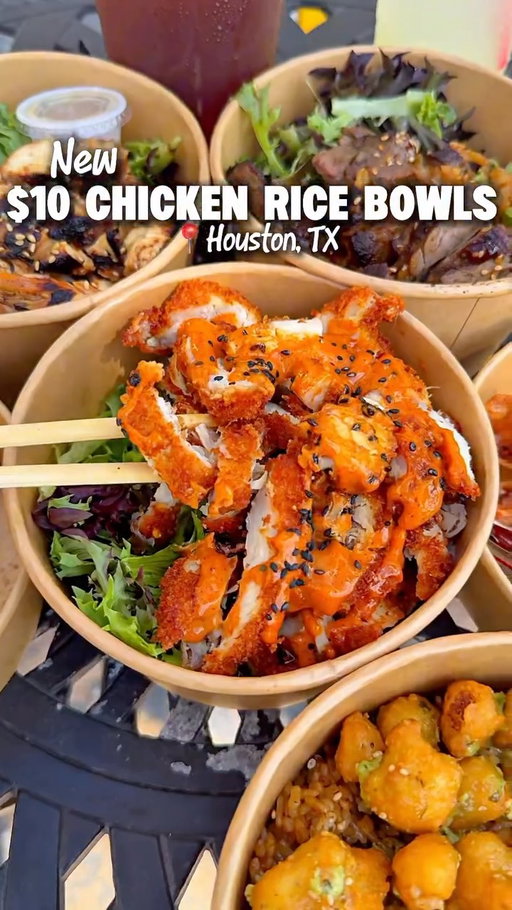NEW $10 CHIPOTLE RICE BOWLS: @eatbowlsofrice 

That chipotle aïoli chicken bowl with that garlic butter rice was so good!

@eatbowlsofrice is Houston newest fast casual spot serving Asian fusion rice bowls. 

📍 @eatbowlsofrice 
2022 Wilcrest Dr, 
Houston, TX 77042

#houston #houstontx #friedchicken #ricebowl #steak