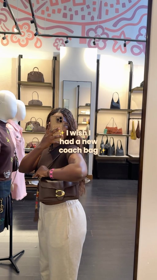 I wish I had a free Coach bag 👜✨🤎 @coach #coach #coachbag #coachtabby