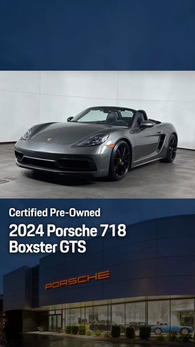 This Certified Pre-Owned 2024 Porsche 718 Boxster GTS pairs a naturally aspirated 4.0L flat-six engine with a 6-speed manual transmission for an unmistakably engaging drive. With the Premium Package and just 5,104 miles, it's ready for the road ahead.

Discover this Certified Pre-Owned 718 Boxster GTS at Porsche Clifton Park.

#PorscheCliftonPark #Porsche718 #BoxsterGTS #CertifiedPreOwned