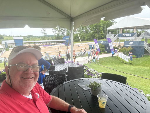 Super cool!  Cates team got the silver medal and she is quoted in this international article!  Go Region 9! (Pic is me in my Region 9 hat and shirt.  The Region 9 competitors are in the background!). https://mobile.eurodressage.com/2026/07/31/region-3-wins-team-gold-2026-north-american-young-riders-championships