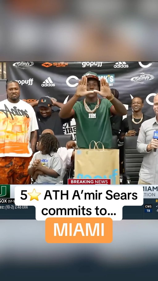 The moment 5⭐️ ATH A’mir Sears committed to Miami