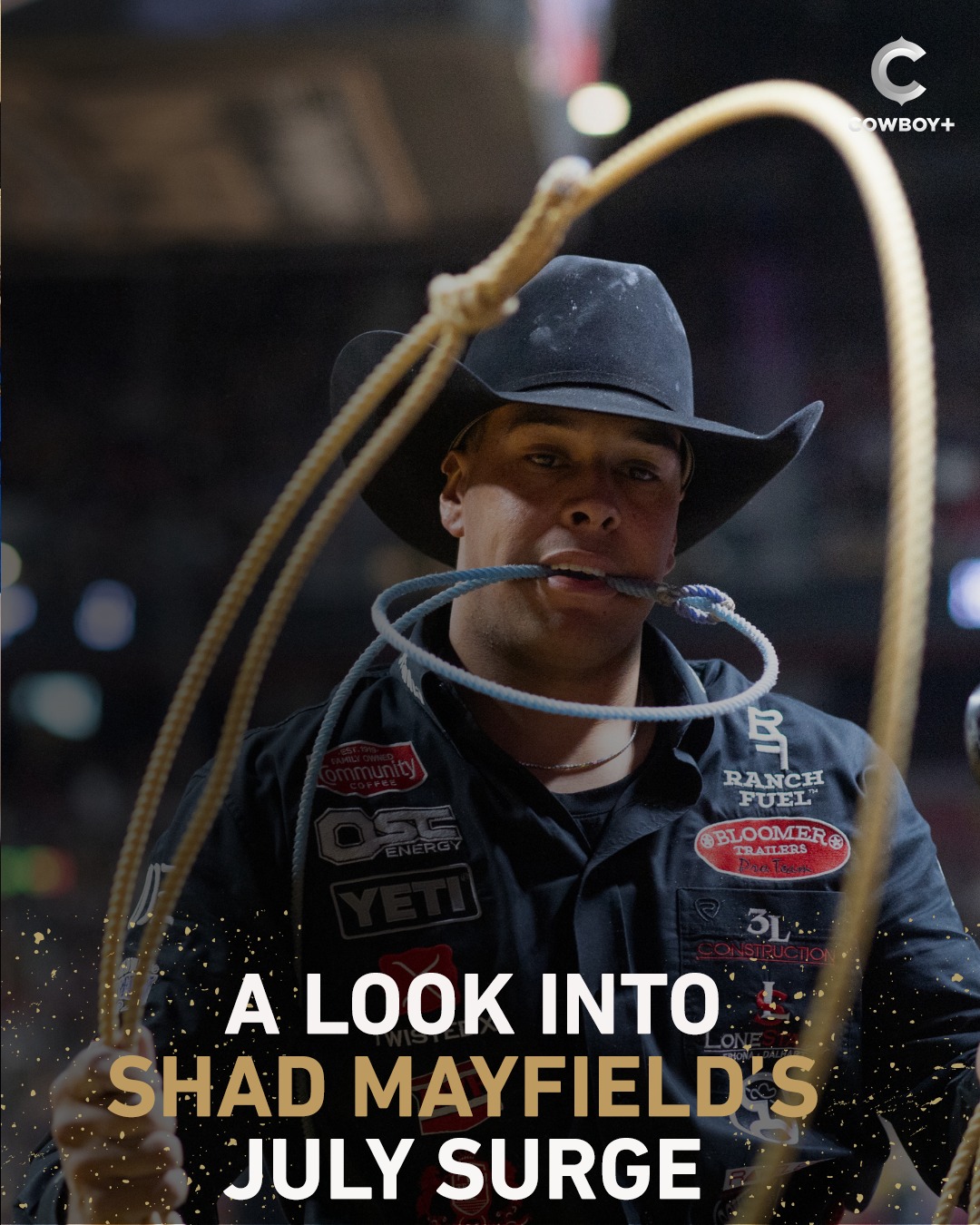 Money moves. 👀 

Shad Mayfield has his sights set on making his eighth trip to the National Finals Rodeo.

After missing nearly half of the 2026 season while recovering from hip surgeries, the two-time World Champion is back in the arena and climbing the PRCA World Standings. Now inside the Top 25, Mayfield is closing the gap on the Top 15 as he looks to keep his NFR streak alive.

📺 We're following him every step of the way for "Shad," a new Cowboy+ docuseries premiering this fall about his road back from injury and the pursuit of another trip to Las Vegas.