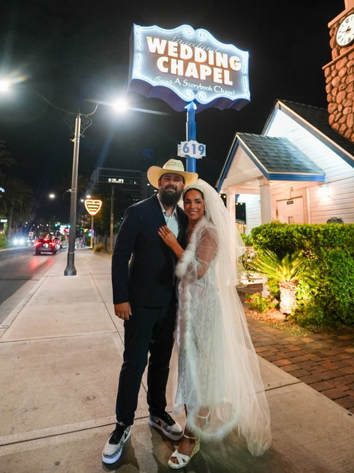 @kenmatthees married @shred.eighty ‘s mom on @cjlotzer ‘s bachelor party in Vegas. Legendary