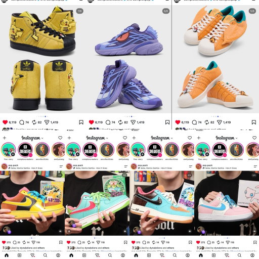 Be honest which ones are better? The new @pokemon x @adidas collabs? Or the @nike bespoke AF1s I did from 2009 to 2011?