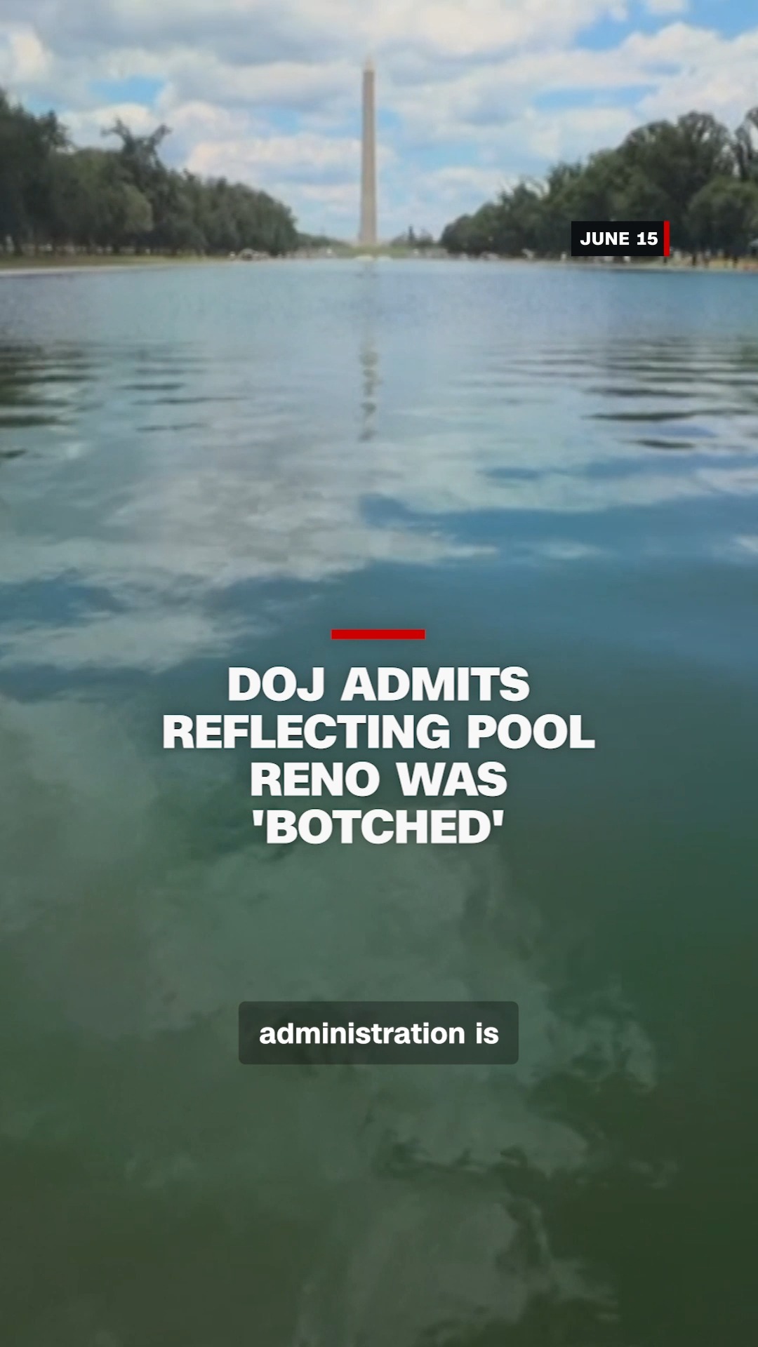 The Justice Department is admitting that President Donald Trump's $14 million renovation on the Lincoln Memorial Reflecting Pool was flawed, and it is dropping the criminal case against former Olympian David Hearn that accused him of vandalizing the pool, according to a new court filing from DC US Attorney Jeanine Pirro. CNN's Katelyn Polantz reports.

Tap the link in @cnn's bio to read more.