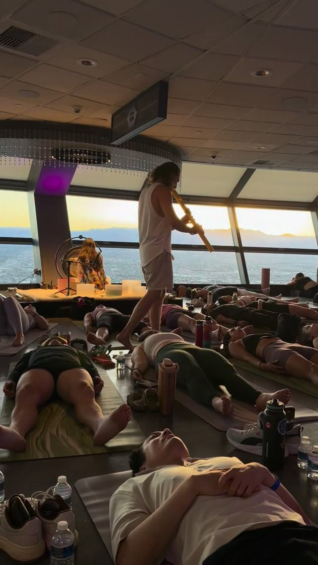 Sunset sound bath 1,100 feet above Las Vegas ❤️ the next Sunset in the Sky is August 14th.