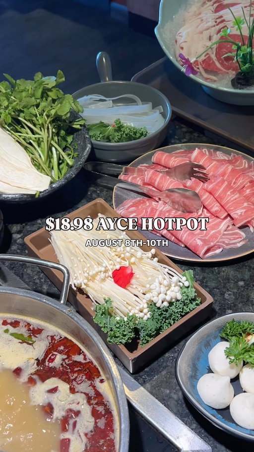 If I had to pick 1 thing to eat forever, it would definitely be hotpot 🍲🫶🥹 

Happy Lamb Hotpot in Beaverton offers AYCE hotpot featuring premium cuts of meat & seafood, fresh veggies, and more!! ✨ You select your broth, select between their 2 menu choices then grab sauces and enjoy! 💖 

We ordered their original & spicy broth along with a variety of meats, veggies, & noodles! 🥹 Our favorites were definitely wagyu & beef short plate!! 🤩 They also had different hot foods including skewers and desserts like soft serve, popsicles & chinese donuts 🤤

From August 8th-10th, they are doing a 20 year anniversary promo at ALL locations: 
🌟 $18.98 per person for their classic AYCE menu all day long 
🌟 20% a la carte items 
🌟 $20 off $100 anniversary coupon for members to be used for their next meal! 

Be sure to mark your calendars and take advantage of this amazing deal!! 

Thank you so much to the team at @happylambofficial for having us! 💌 #invited 

📍Happy Lamb Hotpot | Beaverton, OR 
💸 $35+ per person, $18.98 during promo Aug 8-10th! 

🏷️ #portlandfoodie #portlandfood #pdxeats #pdxfoodie