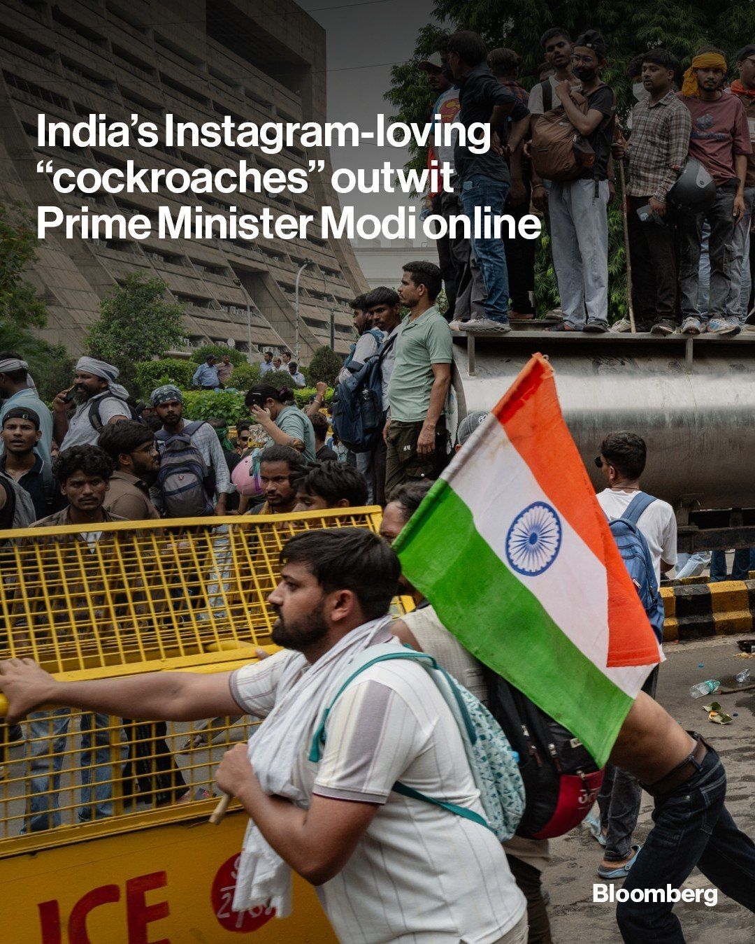 Fueled by tongue-in-cheek memes and viral reels of a police crackdown, India’s Gen-Z protesters outmaneuvered Prime Minister Narendra Modi online at virtually every turn, calling into question the leader’s longstanding dominance of the country’s digital landscape. Tap the link in our bio to read more.

📷️: Elke Scholiers/Getty Images