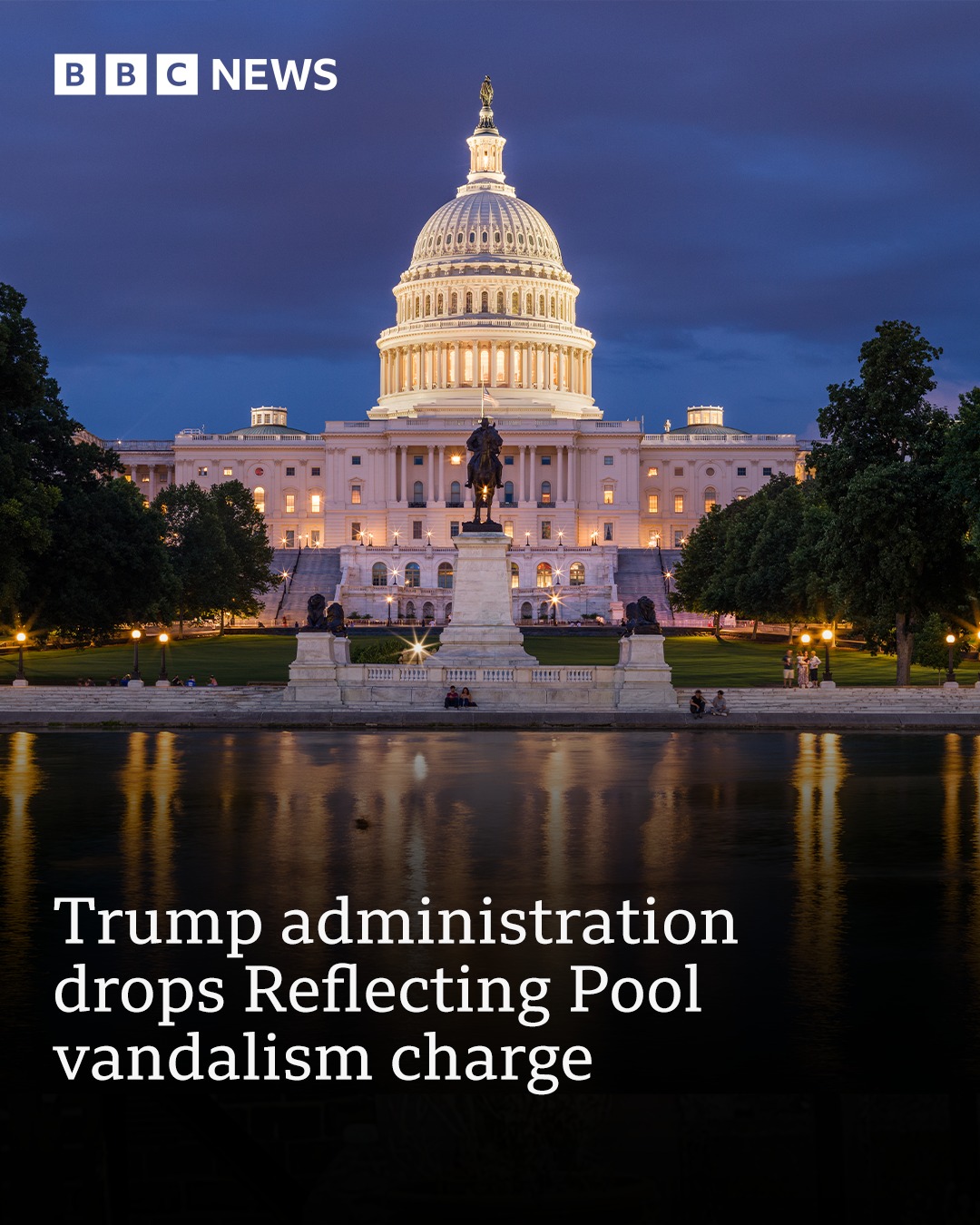 US prosecutors have dropped charges against a former Olympian who had been accused of vandalising the Reflecting Pool in Washington DC.
 
They wrote in court documents that the damage is now believed to be "the result of flawed installation by the contractor".

The monument had long been beset by structural failures and leaks, despite a makeover which cost an estimated $16m (£12m).

But the pool had continued to be plagued by algae, and pieces of the blue sealant peeled off within days after its application.
 
David Hearn, a champion canoeist, had been facing a 10-year prison sentence if found guilty.
 
Tap the link in @BBCNews's bio to find out more about the case.

(Reuters, Getty)
 
#ReflectingPool #Washington #BBCNews