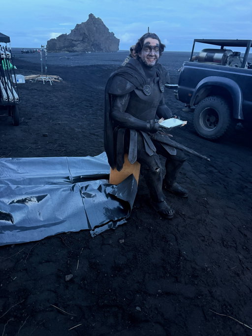 I took this photo of @bowedtie on a black beach in #Iceland