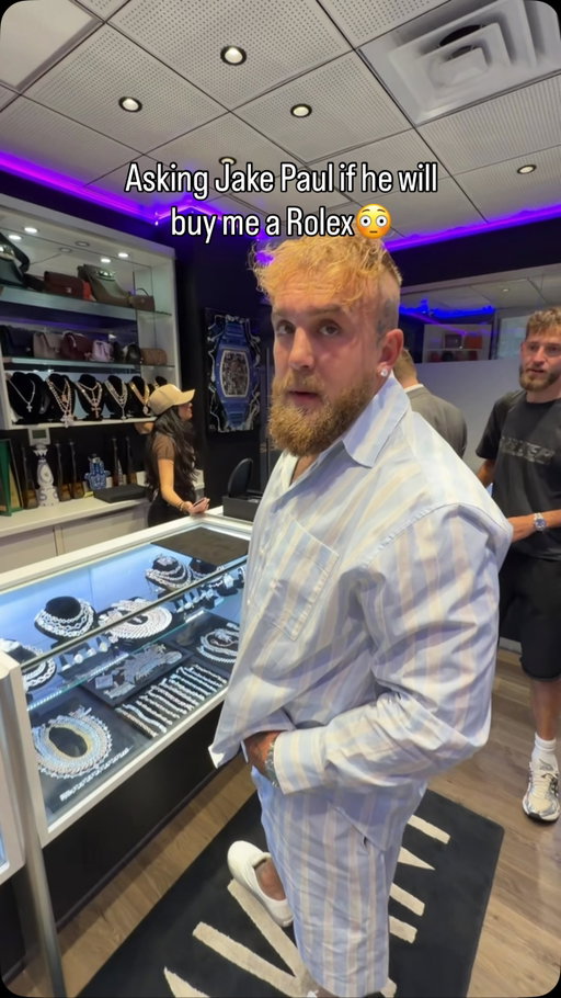 Asking Jake Paul if he will buy me a Rolex…