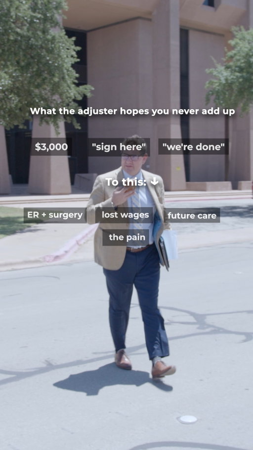 Insurance companies know people want to move on quickly after an accident. That’s why the first offer often comes before you know the full impact of your injuries.

Before you sign away your rights, make sure you understand everything that number leaves out.

#WestTexasTough #PersonalInjury #InsuranceSettlement #CarCrash #SeriousInjury #TexasInjuryLaw #LorfingLaw